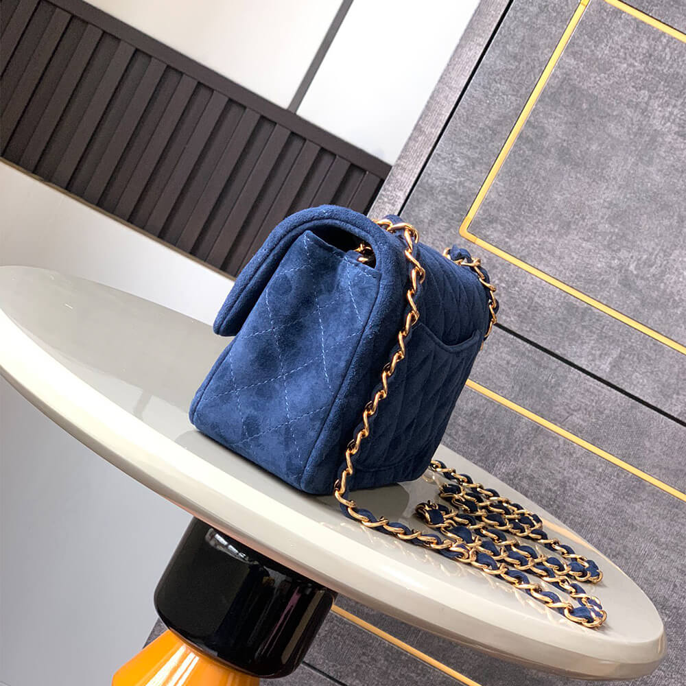 CHANEL SUEDE MINI FLAP BAG(HIGH-END GRADE)