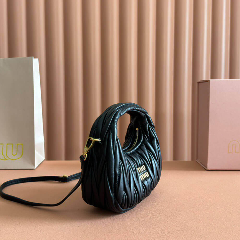 Mini Wander matelasse nappa leather hobo bag(high-end grade)