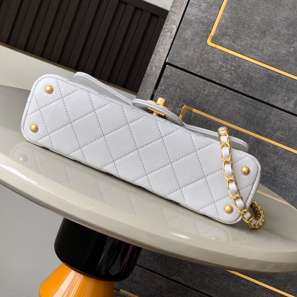 CHANEL Mini Flap Bag with Top Handle(HIGH-END GRADE)