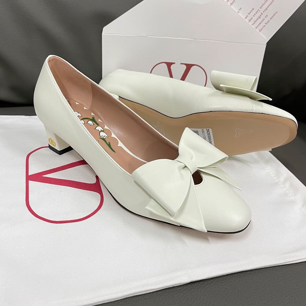 VALENTINO BOWOW sheepskin high heels (heel height 4.5 cm)