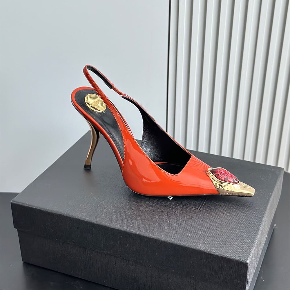 YSL Loulou Slingback Pumps in Patent Leather