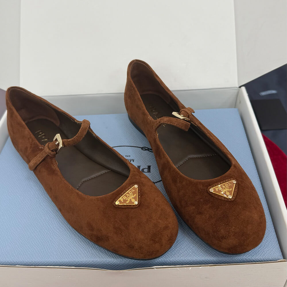 PRADA Suede ballerinas
