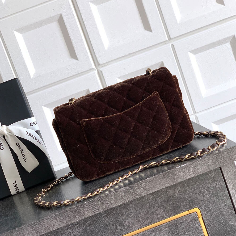 CHANEL SUEDE MINI FLAP BAG(HIGH-END GRADE)