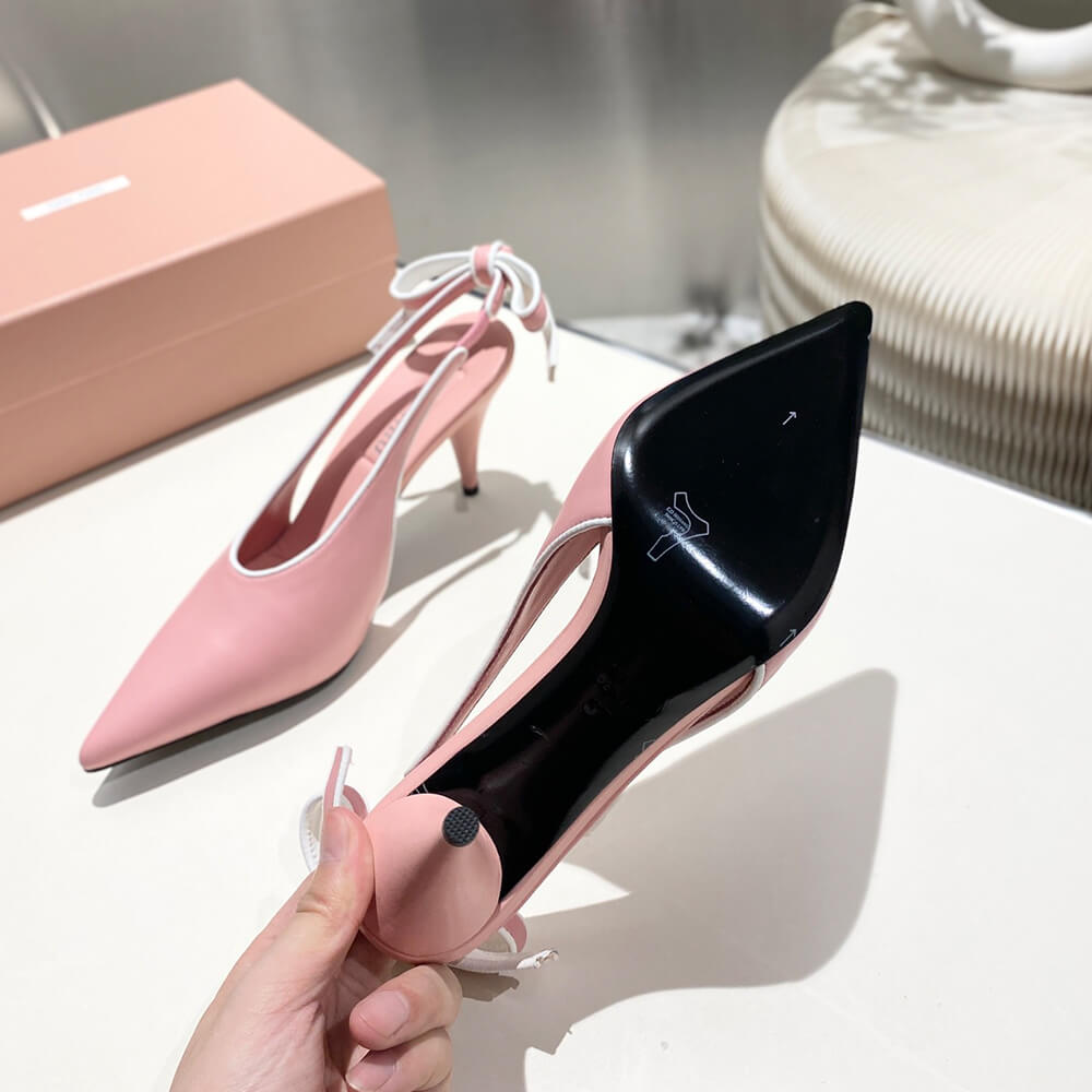 MiuMiu Nappa leather slingback pumps
