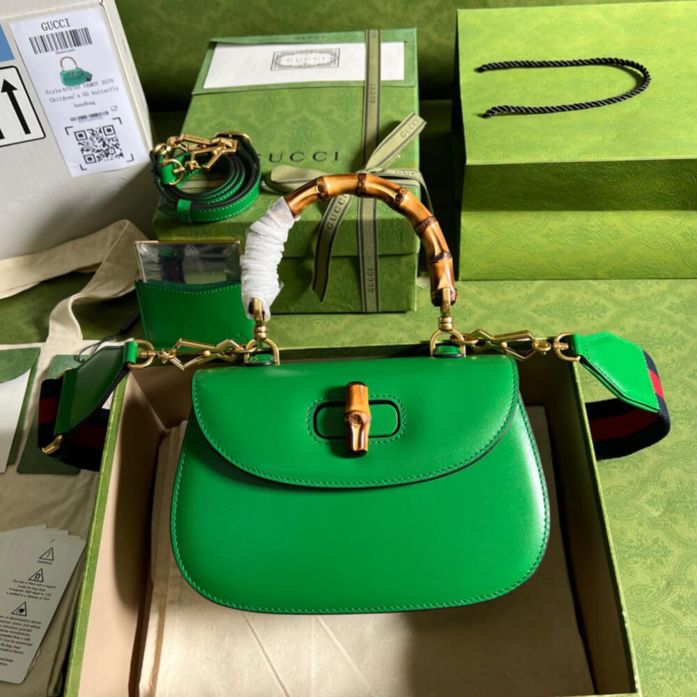 GUCCI BAMBOO 1947 JUMBO GG SMALL TOP HANDLE BAG