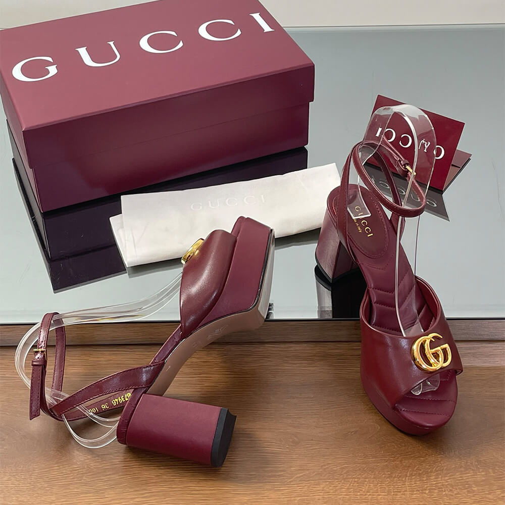 GUCCI Women s platform sandal with Double G