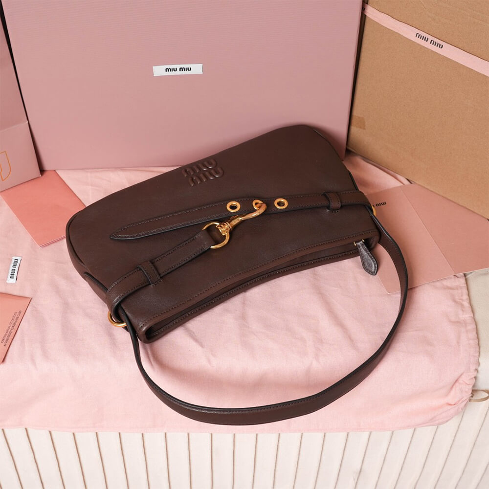 MIUMIU Regular Aventure nappa leather bag(HIGH-END GRADE)