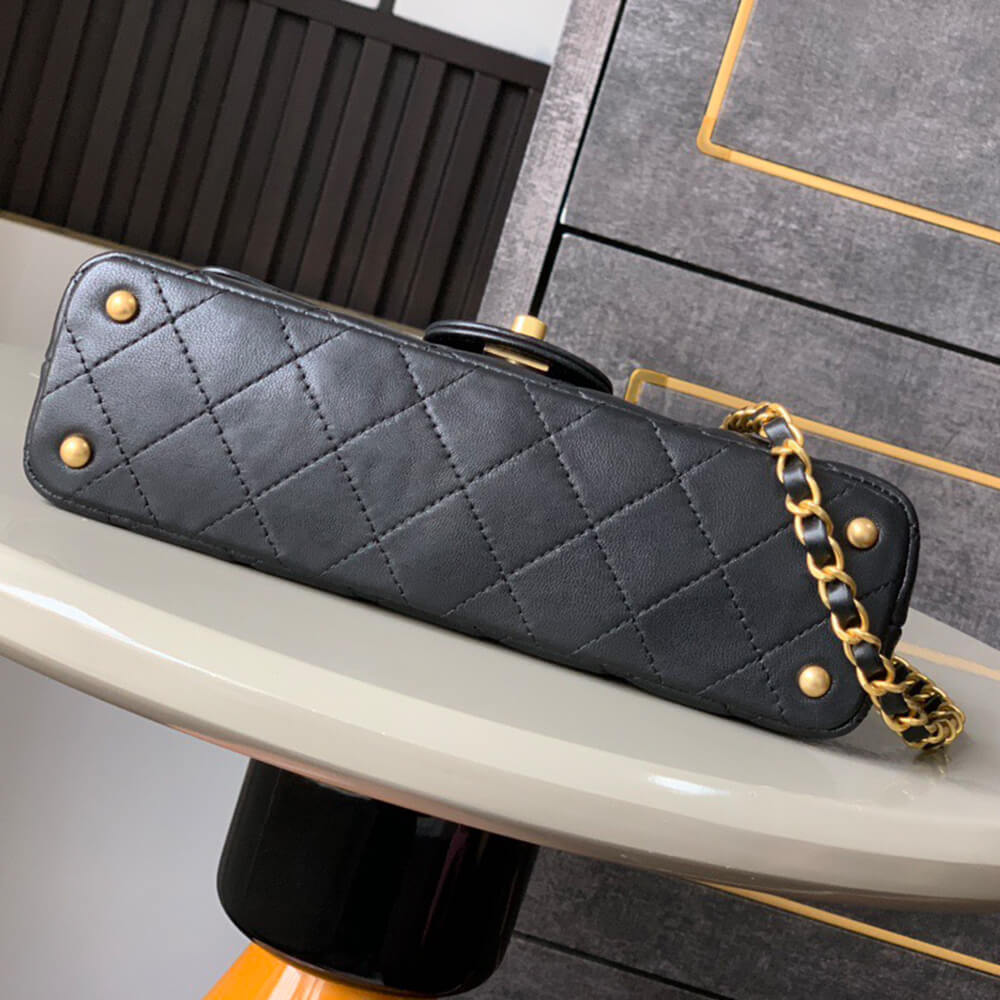 CHANEL Mini Flap Bag with Top Handle(HIGH-END GRADE)