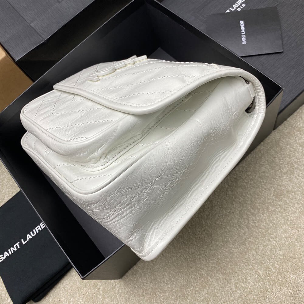 YSL NIKI MEDIUM IN CRINKLED VINTAGE LEATHER(HIGH-END GRADE)