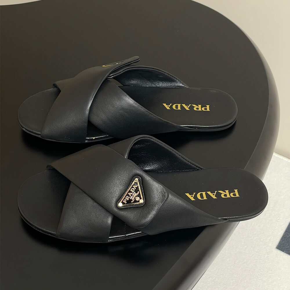 Prada Padded nappa leather slides