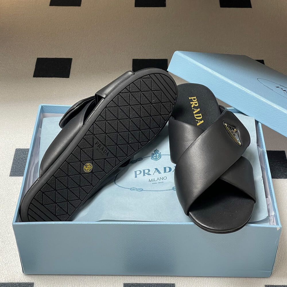 Prada Padded nappa leather slides