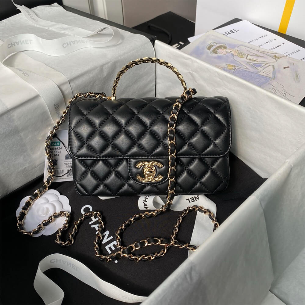 CHANEL Mini Flap Bag with Top Handle