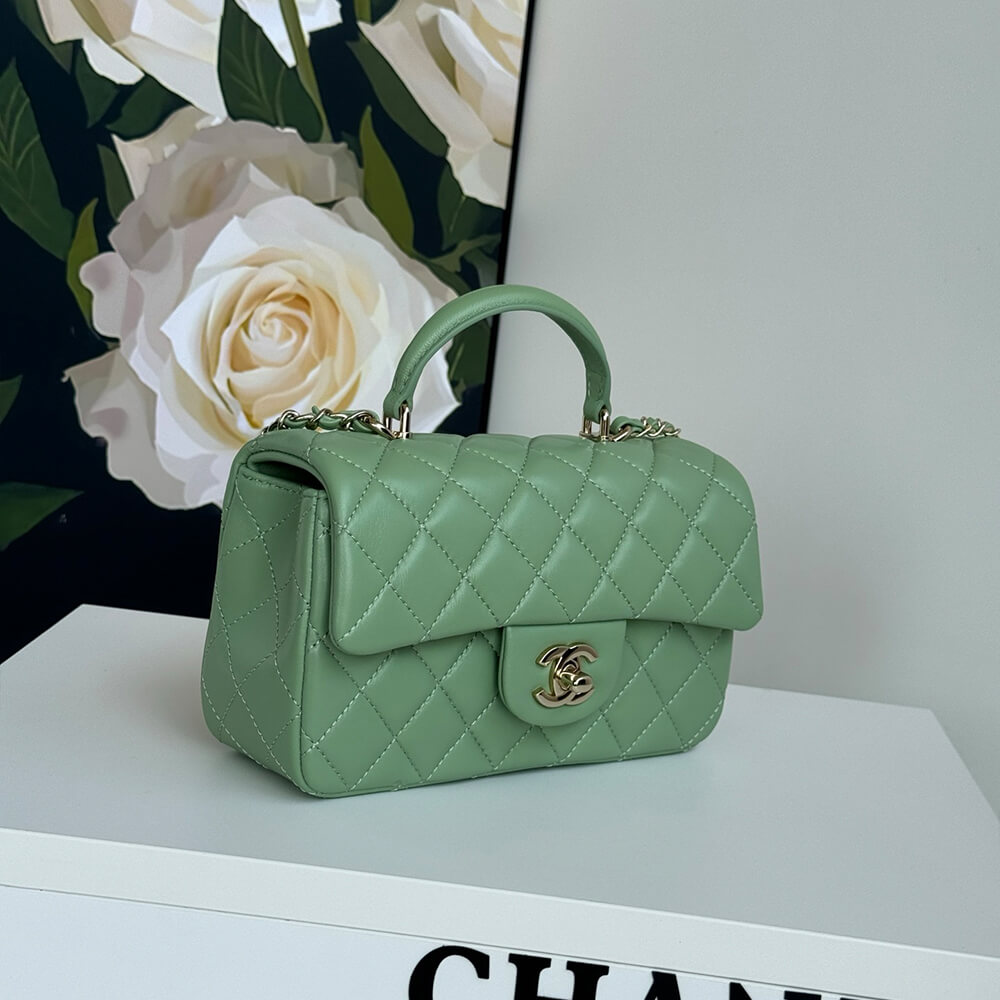 CHANEL Mini Classic Handbag With Top Handle