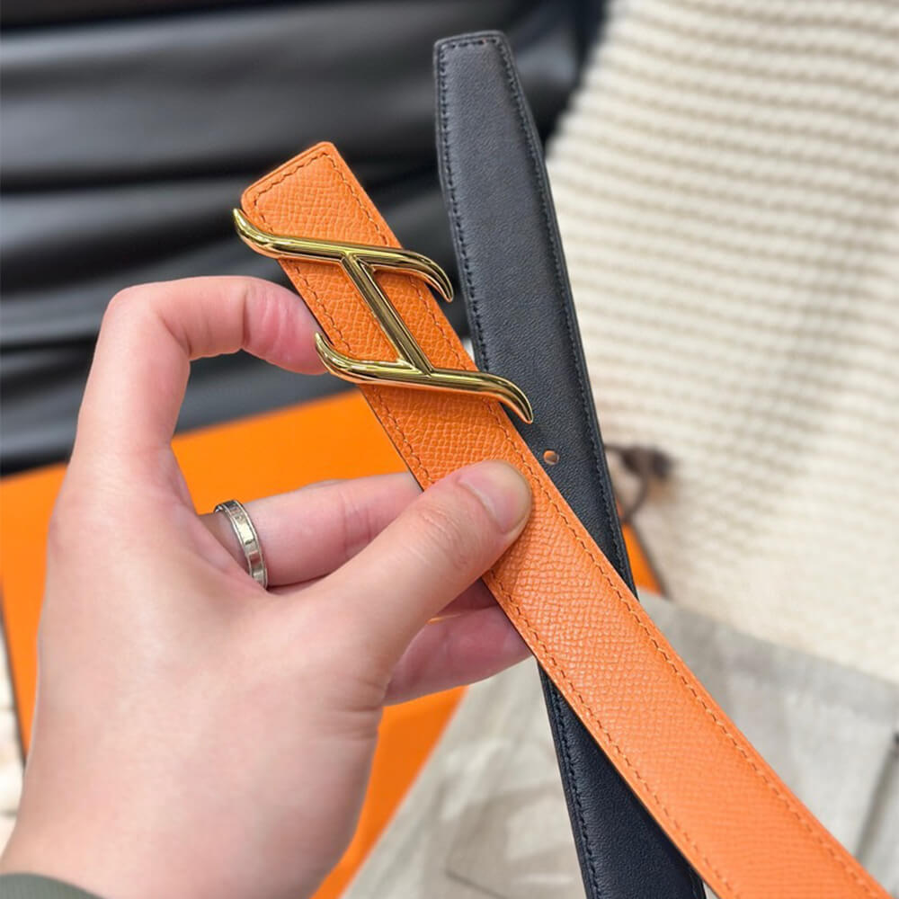 HDN belt buckle   Reversible leather strap 24 mm